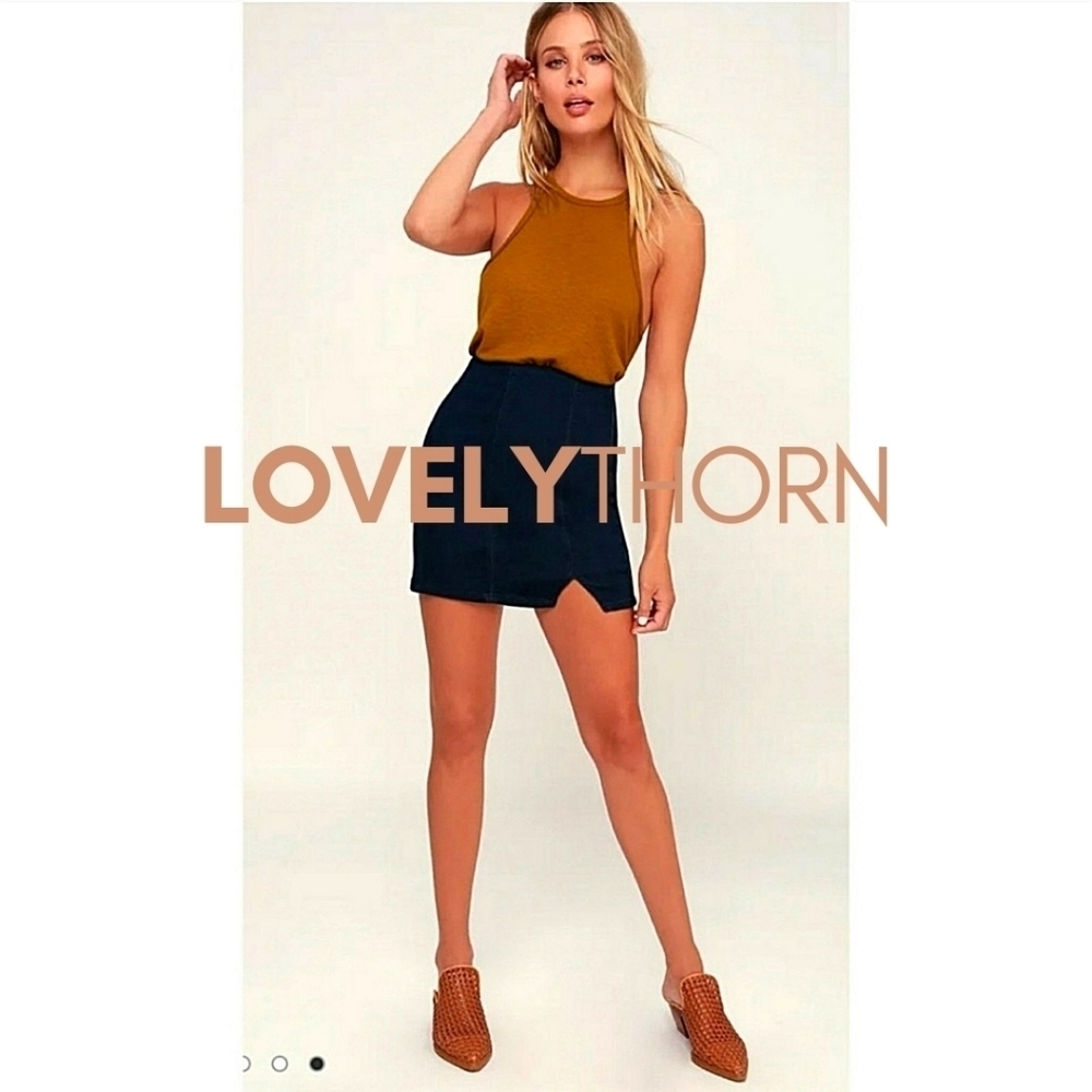 FREE PEOPLE // "gold" super soft ribbed swing tank top - Picture 2 of 6